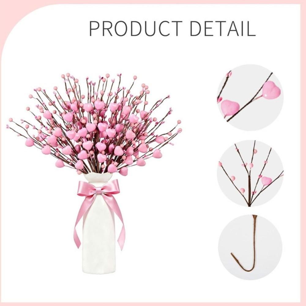 1pc Red and Pink Heart-shaped Flowers DIY Creative Bouquet  Anniversary Gift