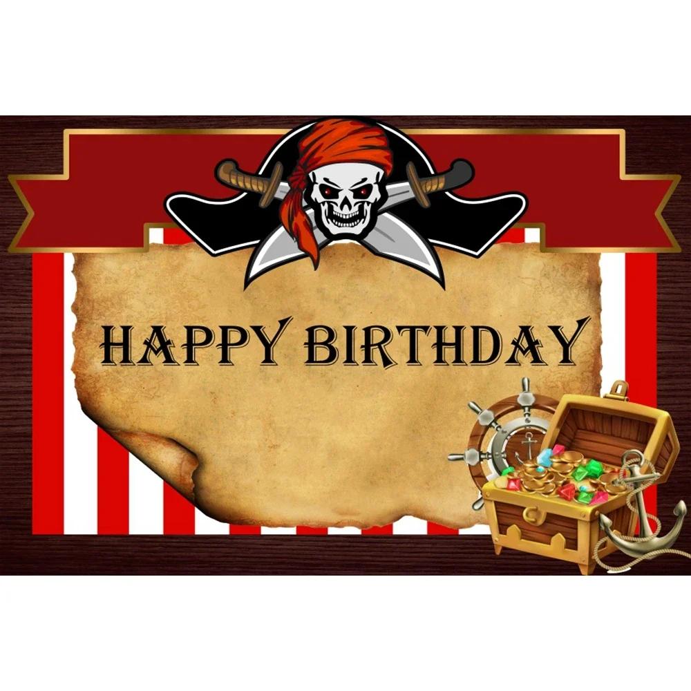 Pirate Treasure World Map Backdrop – Sailing Theme For Boy'S Kids Birthday Party, Photography Studio Decor Banner-Tapestry