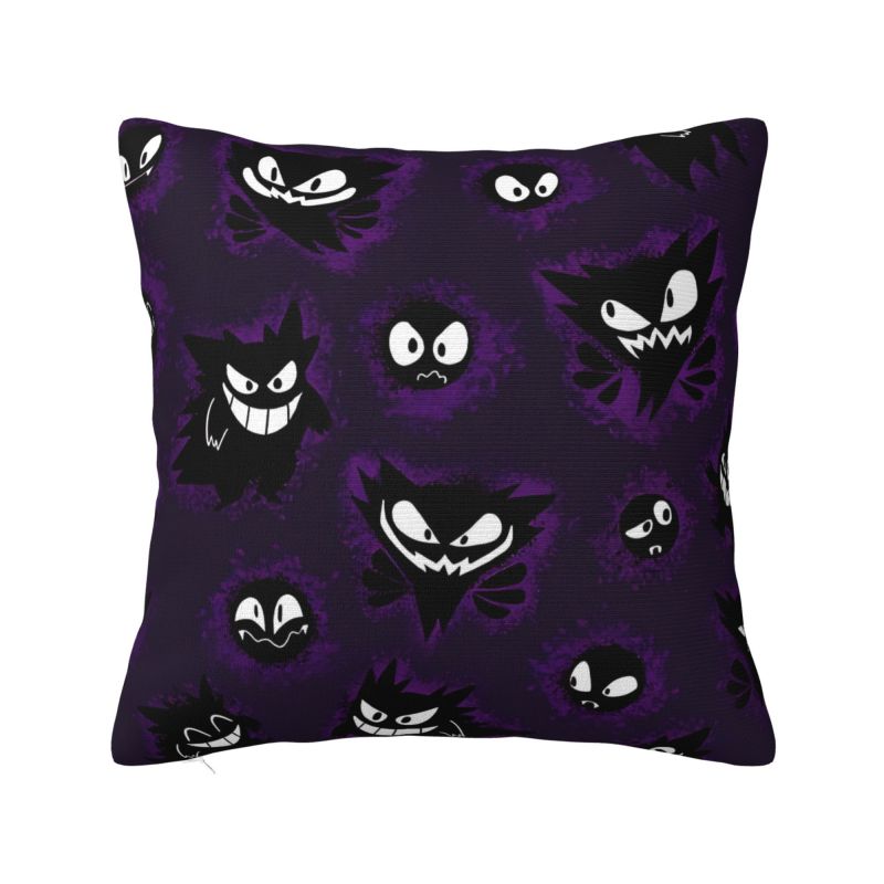 Custom Monster Ghost Gengar Pillow Case 45x45cm Anime Cartoon Chair Cushion Cover Square Pillowcase