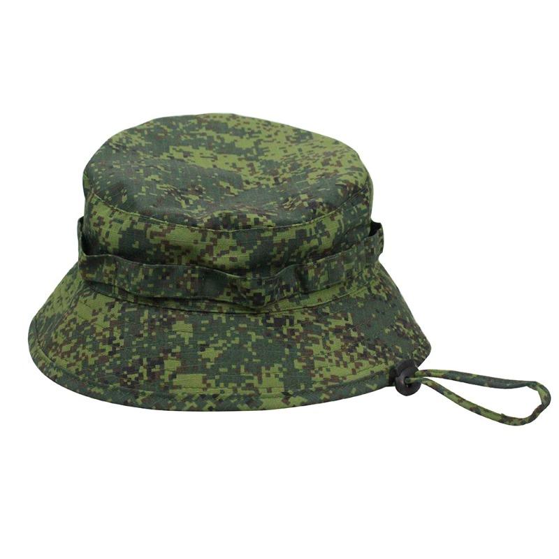Cappello a secchiello mimetico tattico con visiera corta e tesa rotonda, cappello da pescatore mimetico stile militare, cappello da sole per escursionismo, caccia e attività all'aperto