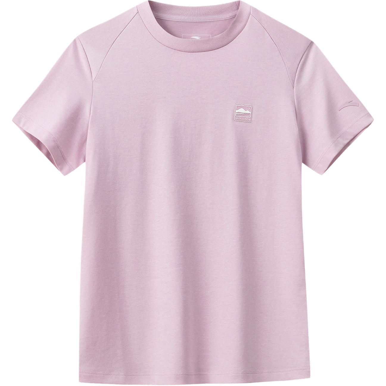 Anta Outdoor Series Solid Color Round Neck Casual Short Sleeve T-Shirt Women Tops 162626104-3 S