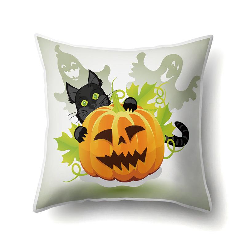 Halloween Pillowcase Car Waist Pillow Pumpkin Sofa Cushion Cover Office Home Living Room Pillowcase