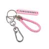 Car Accessories Leather Bradied Key Chain Keyring Car Keychain Anti-lost Phone Number Plate
