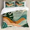 Medieval Boho Century Modern Duvet Cover Set Abstract Geometric Rainbow Sun Circles Comforter Cover Microfiber Soft Bedding Sets
