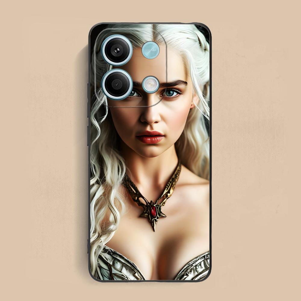Dragon Queen Matte TPU Mobile Phone Case for Xiaomi Redmi Note 14 13 12 11 S Pro Plus 4G 5G Colorful Printing Cover
