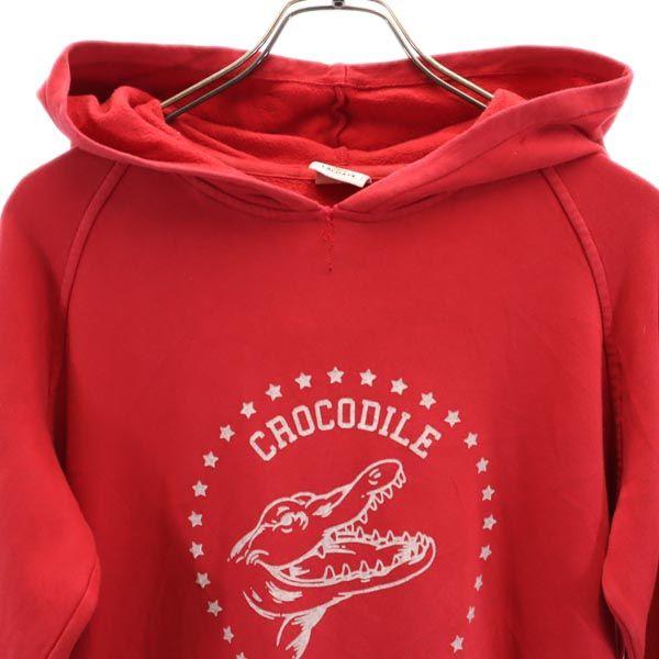 LACOSTE Sweatshirts 14 Red Back brushed Men's Used