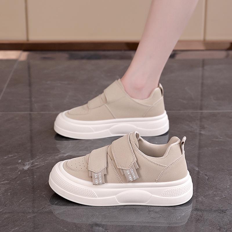 Velcro shoes cream bread shoes spring and summer new casual sneakers Q