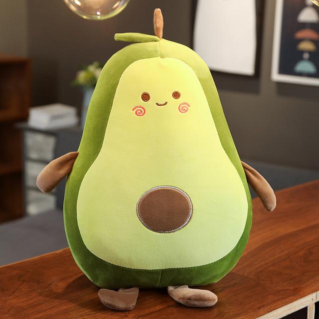 1pc Giant Size Cute Cartoon Avocado Plush Plant Toys Soft Fruit Pillow Stuffed Sofa Cushion Kids Girls Birthday Gifts Room Decor