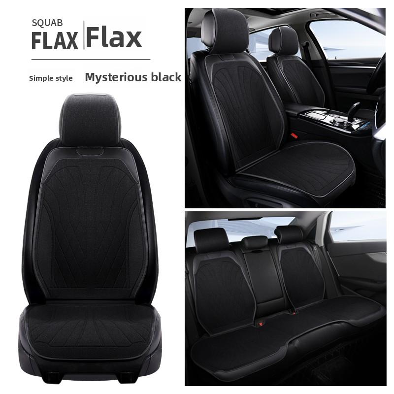 Luxury Car Seats Protection Universal Flax Car Seat Cover All Season Breathable Auto High Quality Flax Saddle Pad Seat Covers