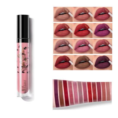 Small Black Pattern Lip Glaze Matte Velvet Lip Gloss 12 Colors Does Not Fade Lipstick