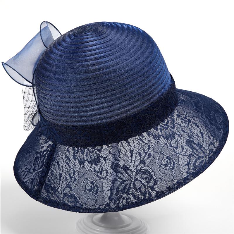 Chapeau d'été tricoté pour femmes, couleur unie, chapeau fin respirant de protection solaire avec détail de nœud, casquette de plage à large bord tendance