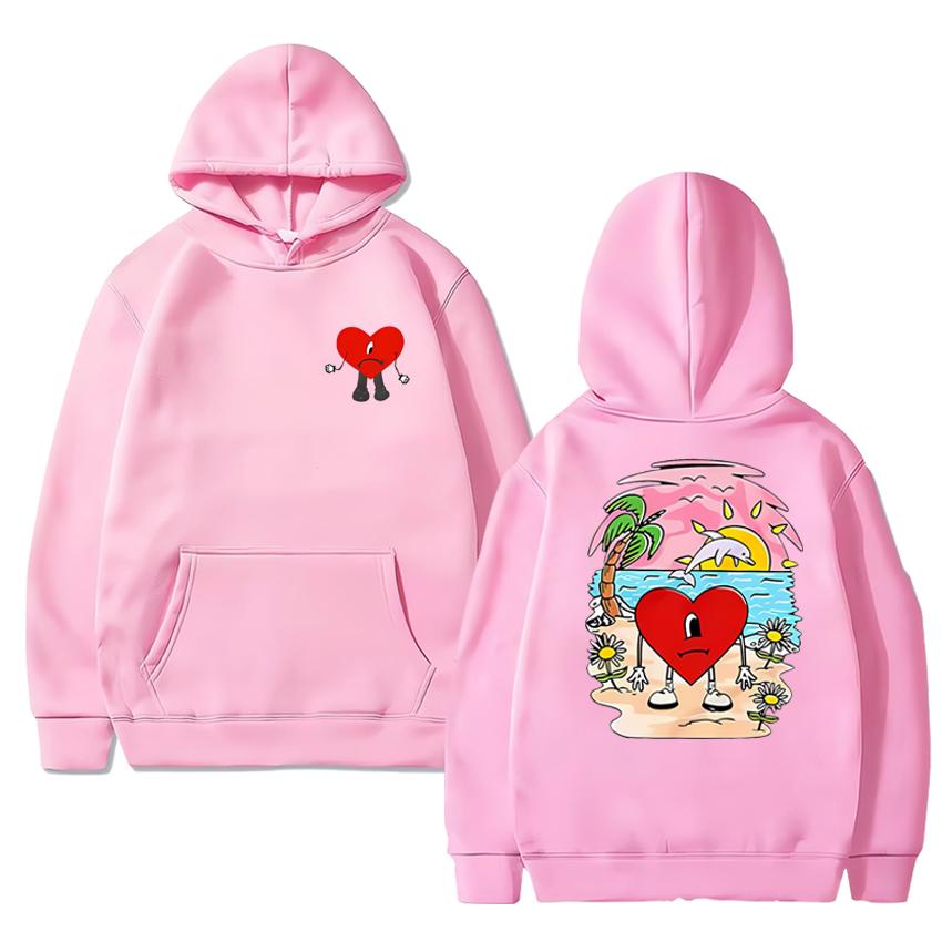 Rapper Bad Bunny Un Verano Sin Ti Double Sided Graphics Hoodies Men Women Harajuku Fashion Sweatshirt Unisex Fleece Pullovers