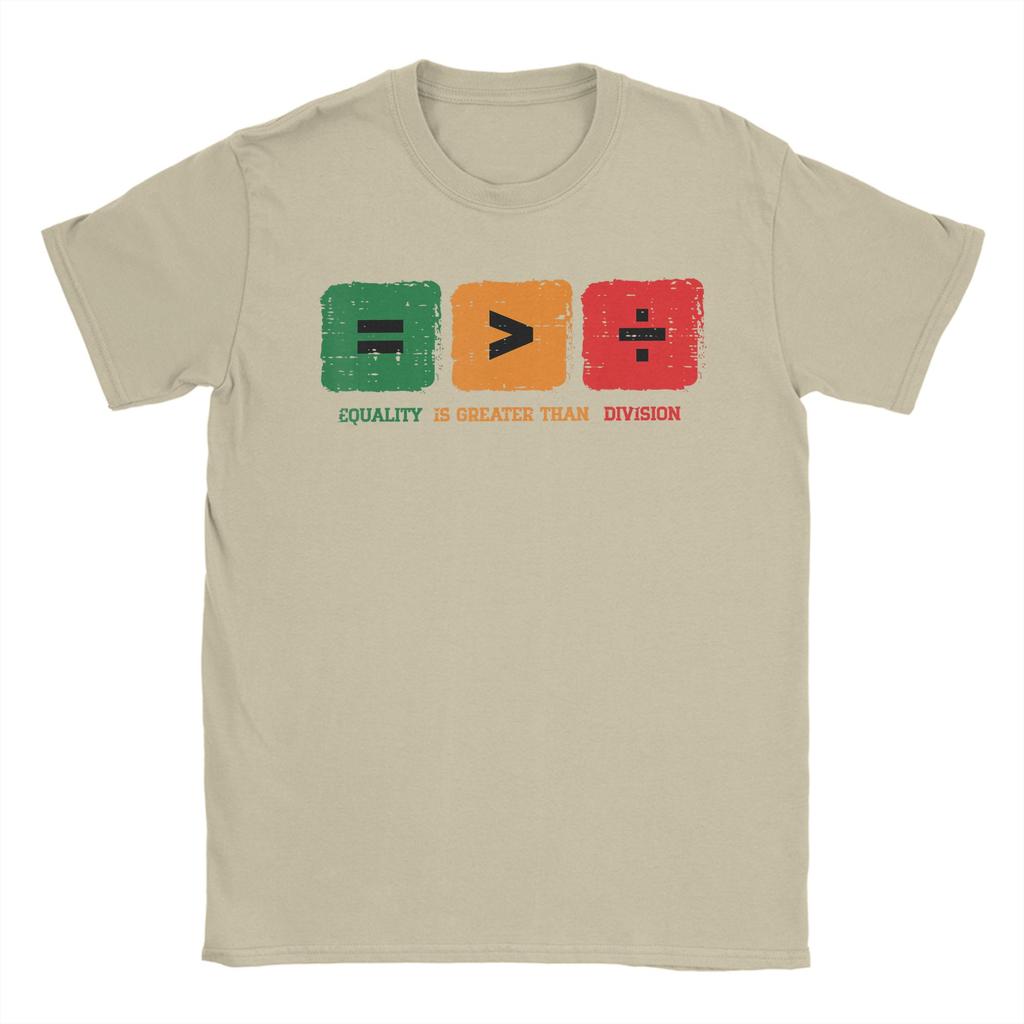 Equality Is Greater Than Division Black History Month 100 Cotton T Shirt For Unisex T Shirts Tee Shirt Plus Size Dropshipping Tops