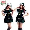 Luxury Xmas Velvet Women Christmas Tree Outfit Dress Cloak Hat Party Props Plus Size