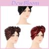 Sommer Damen Turban Kopfwickel mit Schmetterlingsschleife und Glitzerakzenten für Freizeitkleidung