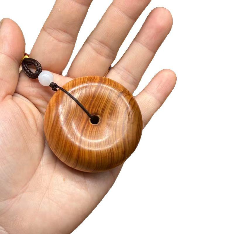 Taihang Aged Cypress Bread Ring Pendant with High-Density Medicinal Fragrance - 5.0 Edition