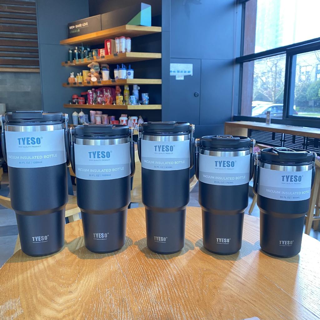 Tyeso Coffee Cup Stainless Steel Thermos Bottle Double-layer Insulation Cold And Hot Travel Mug Vacuum Flask Car Water Bottle