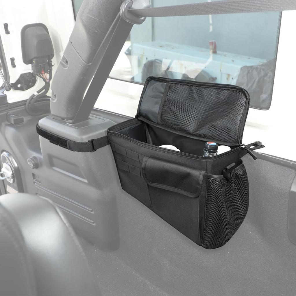 YOCTM Trunk Side Storage Bag for Jeep Wrangler JK JL JLU 2018 2019 2020 2021 2022 2023 2024 Tail Box Rear Suitcase Side Storage Case Tool Storage Bag