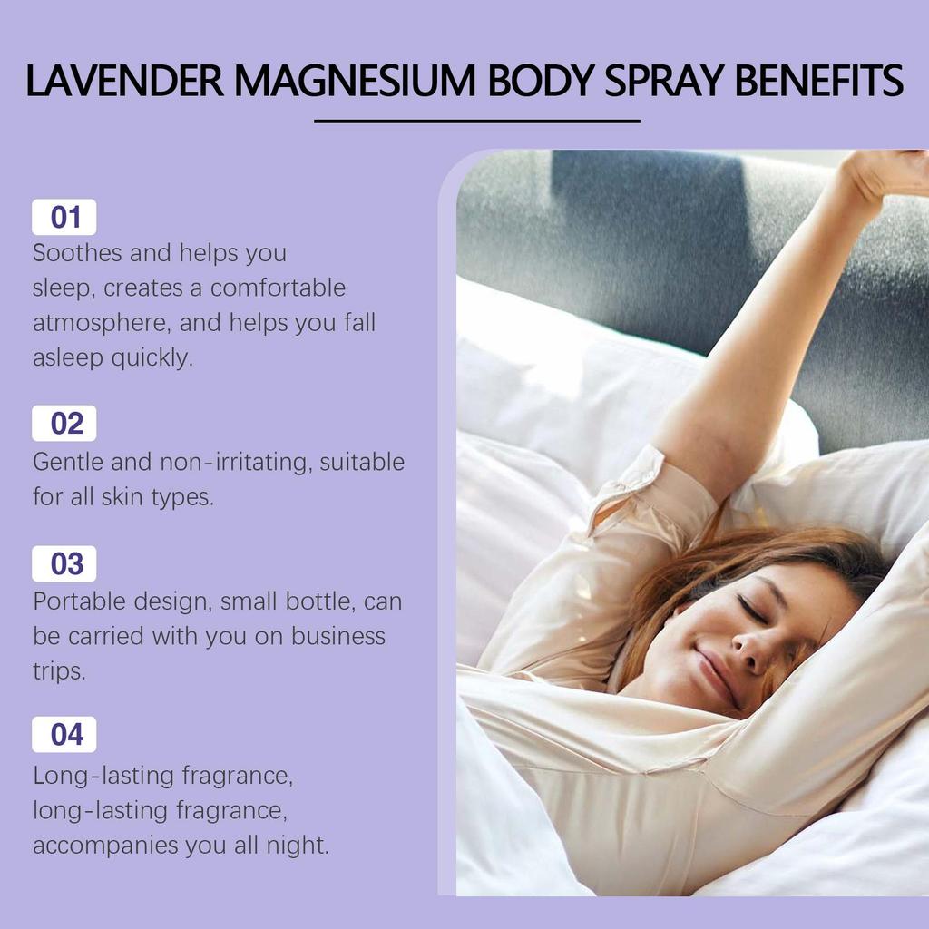 OUHOE Lavender Sleep Spray 30ml Natural ingredients promote sleep, relieve stress, and ensure a restful night's sleep.