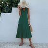 Versatile Vest Skirt Sleeveless Loose Casual Solid Color Dress