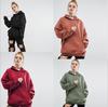 Cozy Autumn And Winter Pure Color Sweater With Long Bat Sleeves