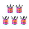 5Pcs Rusts Resistant Bicycles Valves Cap Aluminum Alloy Construction Ergonomic Designs Secure Tightening For Biking Tire