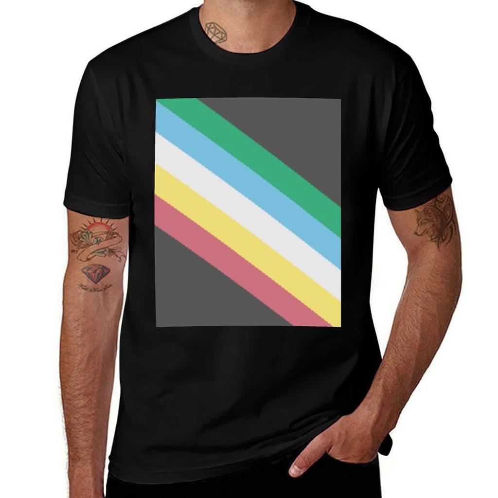 Disability Pride Flag Tshirt Independence Day Short Sleeve Tshirt