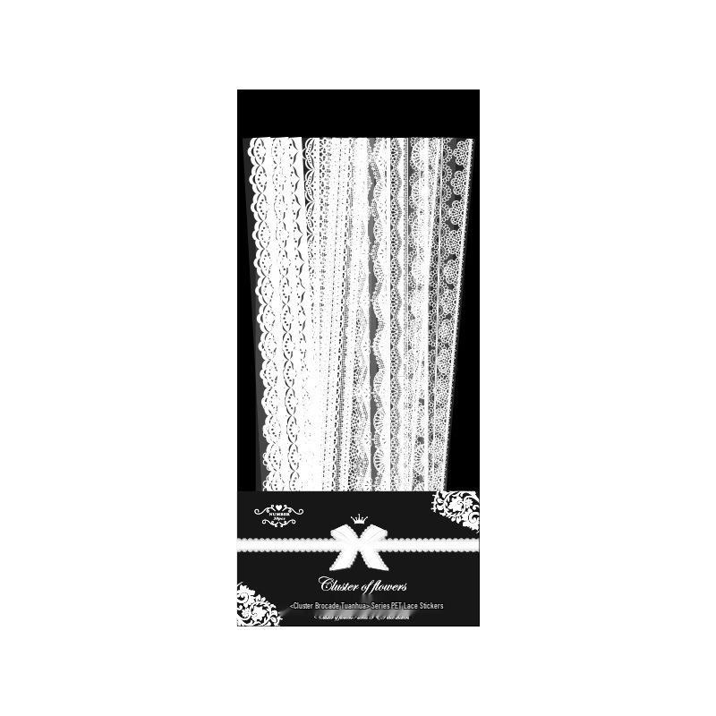 Waterproof Korean Flower Lace Sticker Pack for DIY Journals