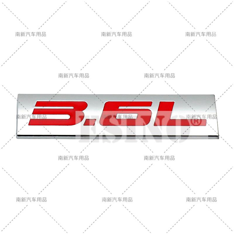 Styling Auto Emblema Adesivo 3D Metallo Cromo Lega di Zinco 3.0L 3.2L 3.5L 3.6L 3.7L 3.8L Accessorio Badge per Carrozzeria, Cofano, Parafango