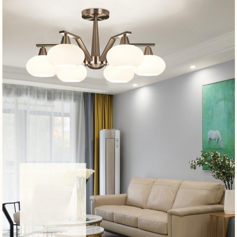 Modern Lustre Nickel Metal Led Chandelier Lighting Living Dining Room Decor Led Pendent Lights Bedroom Hanging Light Luminaire