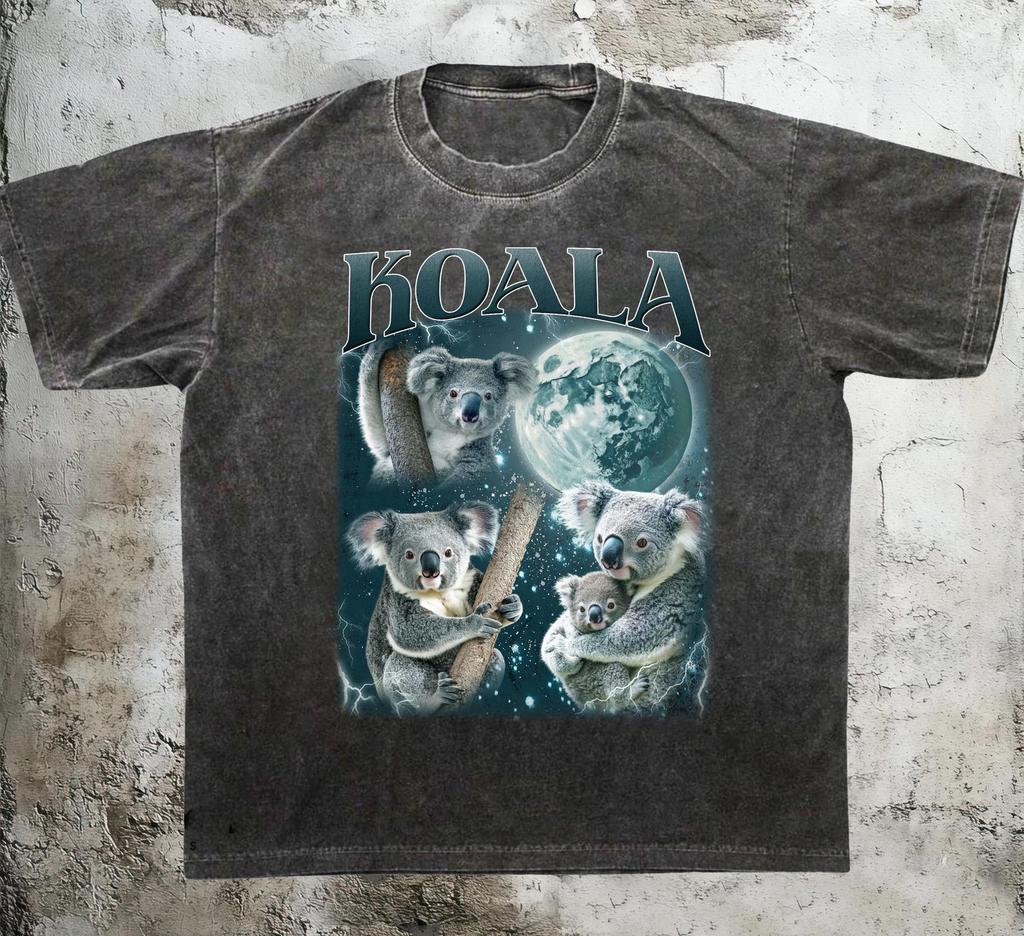 Vintage Koalas Full Moon T-Shirt, Koala Graphic Tee, Funny Koala Gift
