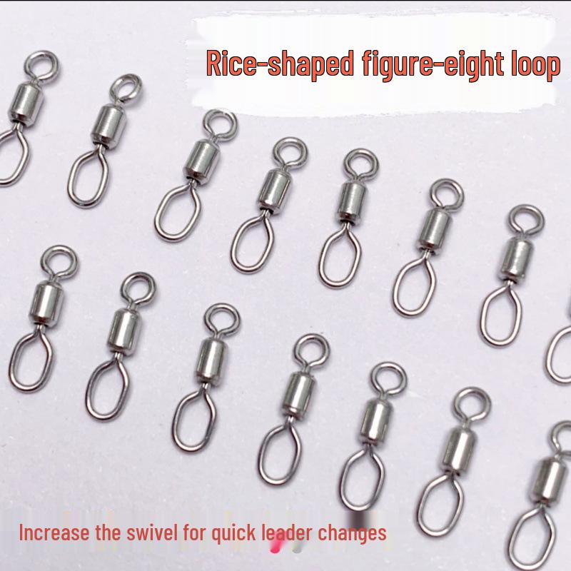 25 Alloy Figure-8 Rice-Shaped High-Speed Swivels: High Tensile Strength
