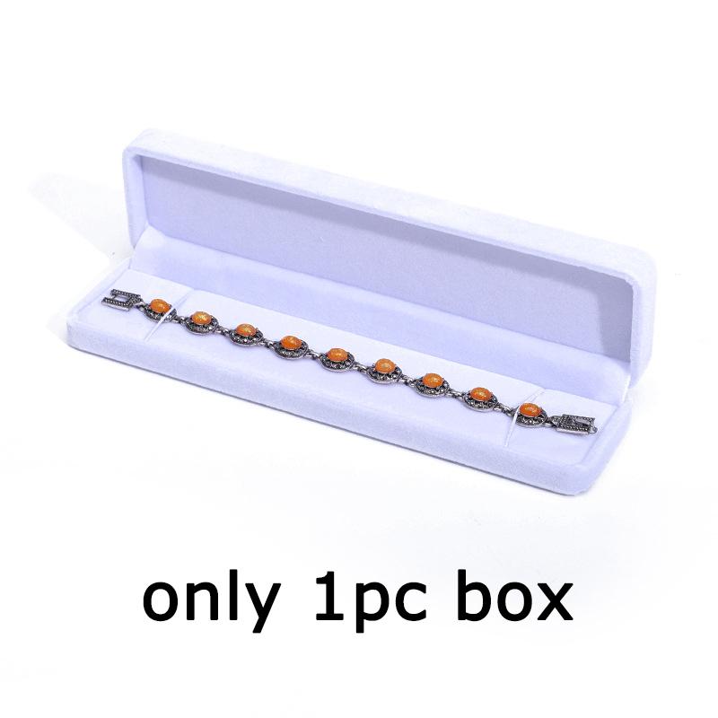 

WTEMPO Velvet Jewelry Chain Necklace Long Gift Box Bracelet Storage Case Jewellry Display Box for Wedding Engagement Proposal Birthday and Anniversary 2pcs