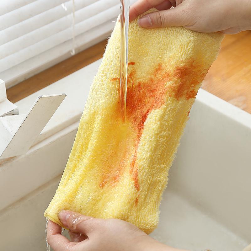 Wood Fiber Oil-Removing Dishcloth: Absorbent, Easy-to-Wash Kitchen Rag