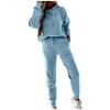 Women's Fleece Hoodies Two Piece Set 2021  Winter  Sweatshirts Pants Sets Female Casual Sports Tracksuits
