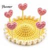 Decorative Tea Cup Pad Blooming Crochet Coaster, Handmade 3D Flower Mat for Coffee Mug Rug Tea, Cotton Yarn Drink Floral Table Decor Desk Protector