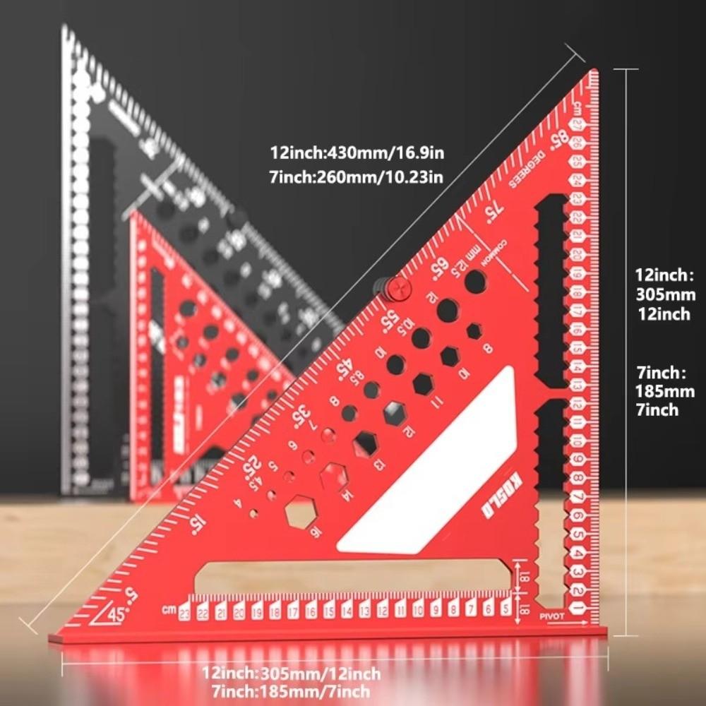 Drill Bit Measuring Multi Angle Ruler Positioning Pin Scribe Marking Rule  Woodworking