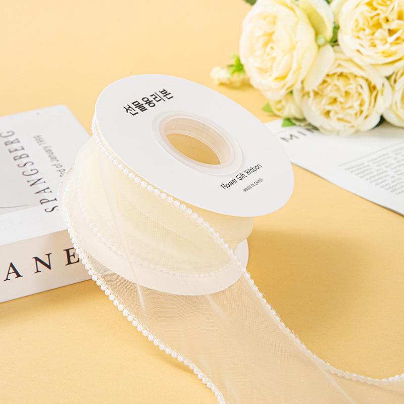 Valentine's Day Korean Fishtail Yarn Ribbon for DIY Flower Bouquets and Cake Decorations