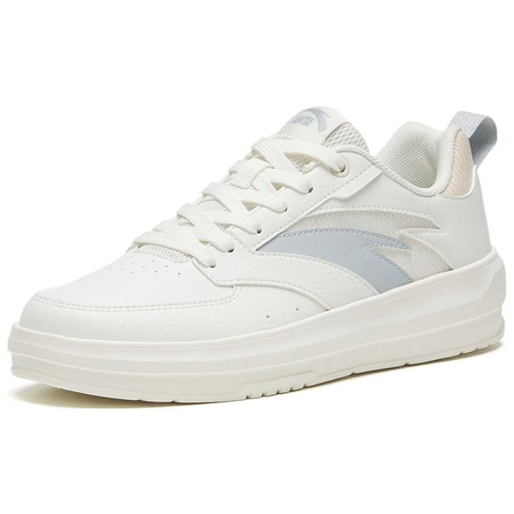Anta Non-Slip Durable Lightweight Low-Top Skate Shoes Women Sneakers White Gray Blue 922328060-1