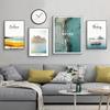 Nordic Style Beautiful Seascape Canvas Painting Beach Building Wall Art Posters Pineapple Stone Sea Pictures for Room Home Decor