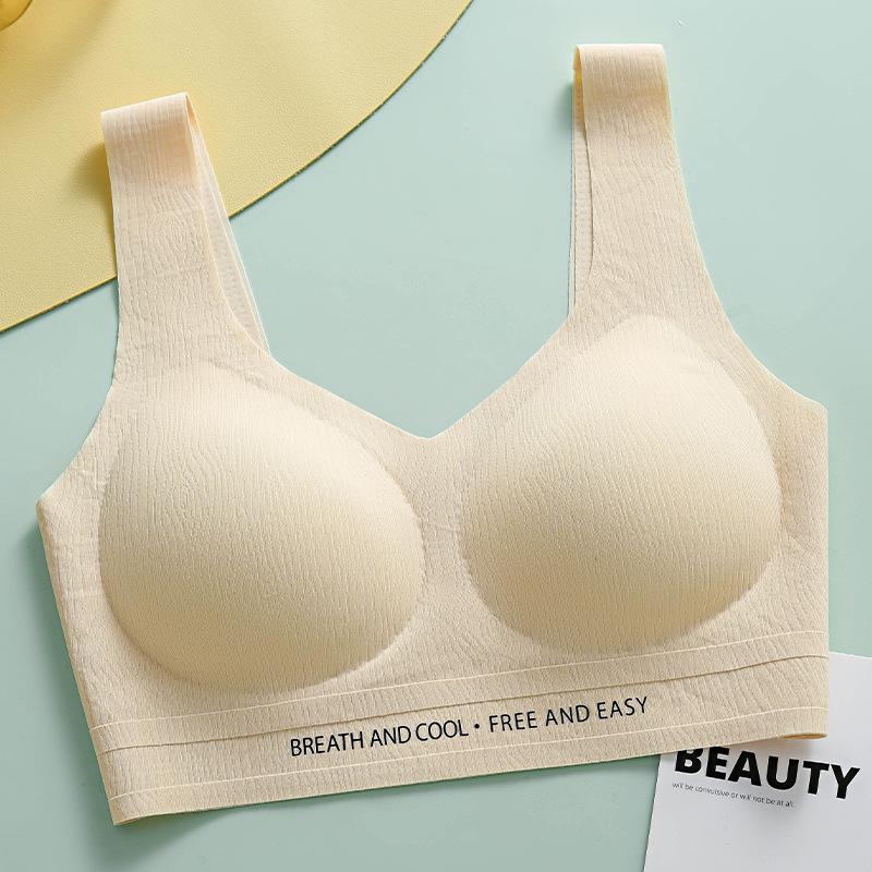 Seamless Gathering Bra Women's Underwear Women's Comfort Sports Beautiful Back No Steel Ring Collection Accessory Vest One-piece Bra