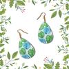 Accessories Fresh and Sweet Water Drop Earrings Butterfly Turtle Leaf Floral Transparent Acrylic Earrings
