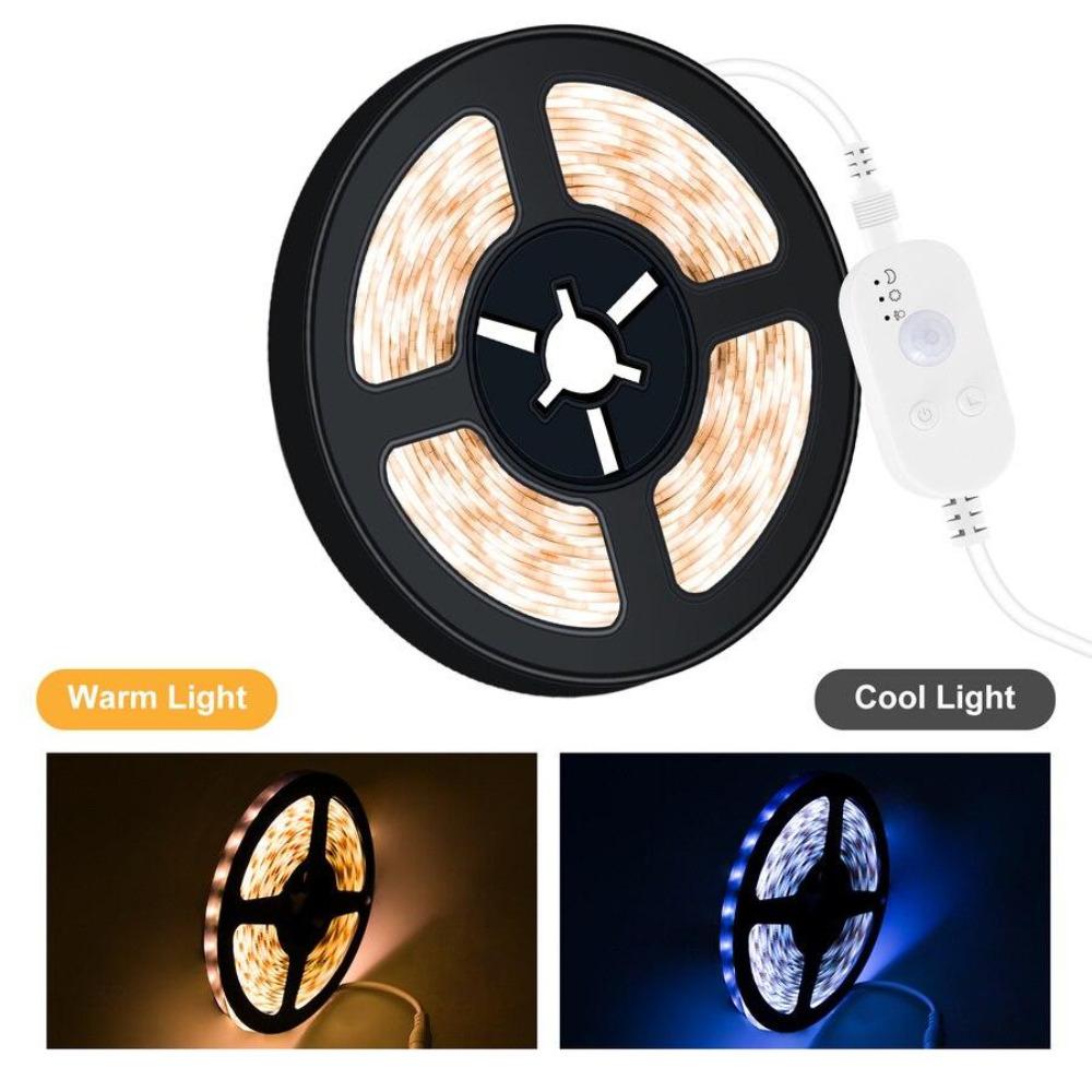 5V USB PIR Strip LED Motion Sensor Light Tape LED Kitchen Cabinet 0.5M 1M 2M 3M 4M 5M Waterproof Tira 2835 Stairs Wardrobe Lamp