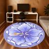 1pc flower blue Round Chair mat Area Rug - Non-Slip, Floor Mat for Office, Bedroom, and Indoor Decor c1118011
