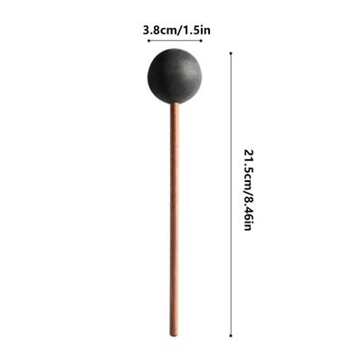 Round Head Friction Gong Mallet Soft Low Notes Gong Resonant Mallet Replacement Gong Wand for Sound Healing Tool