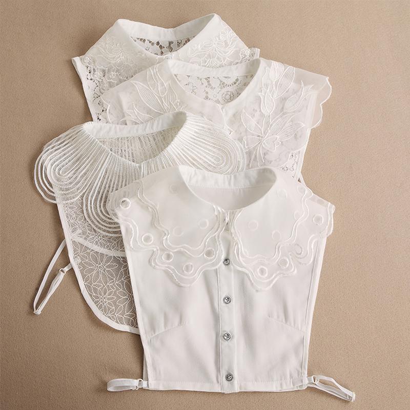 Perfekte Übereinstimmung Weißer Falscher Kragen Spitze Falscher Kragen Hemd Abnehmbare Kragen Für Frauen Falsche Bluse Halsbekleidung Bekleidungszubehör Nep Kragen