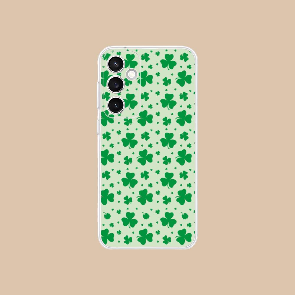 Saint Patrick's Day Mobile Phone Case for Samsung Galaxy S25 S24 S23 S22 S21Plus FE Ultra Clear Colorful Cover Luxury Cover