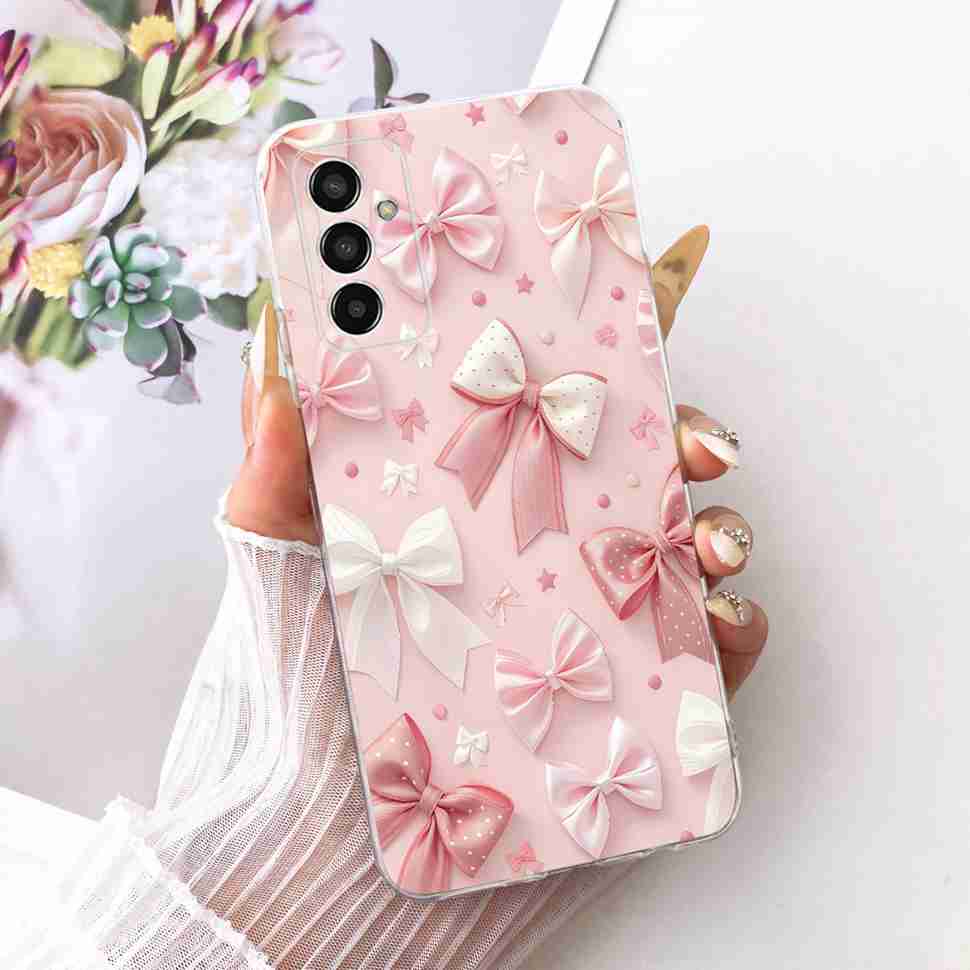 For Samsung Galaxy M13 4G Case SM-M135F Gold Butterfly Cover Soft Silicone Phone Case For Samsung M13 Back Cover Shell