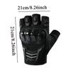 Outdoor Motorcycle Biker Anti-fall Half Finger Gloves Breathable Padded Motorcycle Mitten Anti-Slip Grip For Biking Hiking