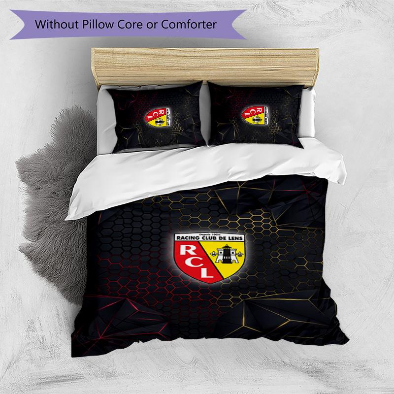 Lens FC Printed 3PCS Bedding Set Breathable Duvet Cover with Pillowcases Decorative Bed Linen for Bedroom Home